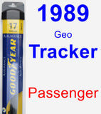 Passenger Wiper Blade for 1989 Geo Tracker - Assurance