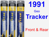 Front & Rear Wiper Blade Pack for 1991 Geo Tracker - Assurance