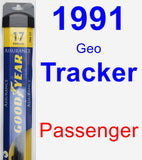 Passenger Wiper Blade for 1991 Geo Tracker - Assurance