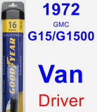 Driver Wiper Blade for 1972 GMC G15/G1500 Van - Assurance