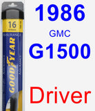 Driver Wiper Blade for 1986 GMC G1500 - Assurance