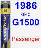 Passenger Wiper Blade for 1986 GMC G1500 - Assurance