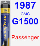 Passenger Wiper Blade for 1987 GMC G1500 - Assurance