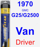 Driver Wiper Blade for 1970 GMC G25/G2500 Van - Assurance