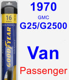 Passenger Wiper Blade for 1970 GMC G25/G2500 Van - Assurance