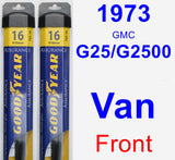 Front Wiper Blade Pack for 1973 GMC G25/G2500 Van - Assurance