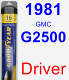 Driver Wiper Blade for 1981 GMC G2500 - Assurance
