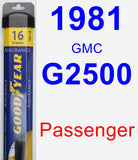 Passenger Wiper Blade for 1981 GMC G2500 - Assurance