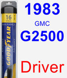 Driver Wiper Blade for 1983 GMC G2500 - Assurance