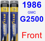 Front Wiper Blade Pack for 1986 GMC G2500 - Assurance