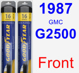 Front Wiper Blade Pack for 1987 GMC G2500 - Assurance