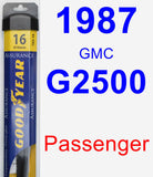 Passenger Wiper Blade for 1987 GMC G2500 - Assurance