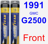 Front Wiper Blade Pack for 1991 GMC G2500 - Assurance