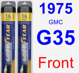 Front Wiper Blade Pack for 1975 GMC G35 - Assurance