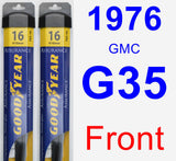 Front Wiper Blade Pack for 1976 GMC G35 - Assurance