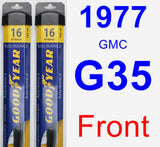 Front Wiper Blade Pack for 1977 GMC G35 - Assurance