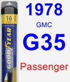 Passenger Wiper Blade for 1978 GMC G35 - Assurance