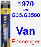 Passenger Wiper Blade for 1970 GMC G35/G3500 Van - Assurance