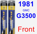 Front Wiper Blade Pack for 1981 GMC G3500 - Assurance