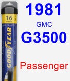 Passenger Wiper Blade for 1981 GMC G3500 - Assurance