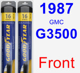 Front Wiper Blade Pack for 1987 GMC G3500 - Assurance