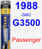 Passenger Wiper Blade for 1988 GMC G3500 - Assurance