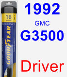 Driver Wiper Blade for 1992 GMC G3500 - Assurance