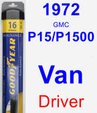 Driver Wiper Blade for 1972 GMC P15/P1500 Van - Assurance