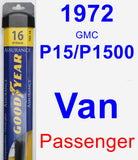 Passenger Wiper Blade for 1972 GMC P15/P1500 Van - Assurance