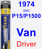 Driver Wiper Blade for 1974 GMC P15/P1500 Van - Assurance