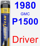 Driver Wiper Blade for 1980 GMC P1500 - Assurance