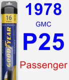 Passenger Wiper Blade for 1978 GMC P25 - Assurance