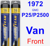 Front Wiper Blade Pack for 1972 GMC P25/P2500 Van - Assurance