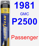 Passenger Wiper Blade for 1981 GMC P2500 - Assurance