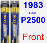 Front Wiper Blade Pack for 1983 GMC P2500 - Assurance