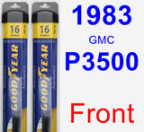 Front Wiper Blade Pack for 1983 GMC P3500 - Assurance