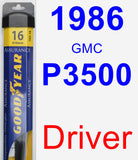 Driver Wiper Blade for 1986 GMC P3500 - Assurance