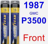 Front Wiper Blade Pack for 1987 GMC P3500 - Assurance