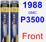 Front Wiper Blade Pack for 1988 GMC P3500 - Assurance