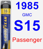 Passenger Wiper Blade for 1985 GMC S15 - Assurance