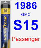 Passenger Wiper Blade for 1986 GMC S15 - Assurance