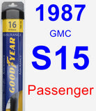Passenger Wiper Blade for 1987 GMC S15 - Assurance