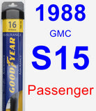 Passenger Wiper Blade for 1988 GMC S15 - Assurance