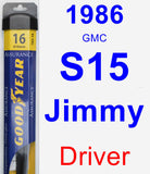 Driver Wiper Blade for 1986 GMC S15 Jimmy - Assurance
