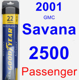 Passenger Wiper Blade for 2001 GMC Savana 2500 - Assurance