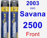 Front Wiper Blade Pack for 2003 GMC Savana 2500 - Assurance