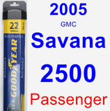 Passenger Wiper Blade for 2005 GMC Savana 2500 - Assurance