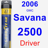 Driver Wiper Blade for 2006 GMC Savana 2500 - Assurance