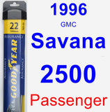 Passenger Wiper Blade for 1996 GMC Savana 2500 - Assurance