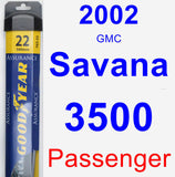 Passenger Wiper Blade for 2002 GMC Savana 3500 - Assurance